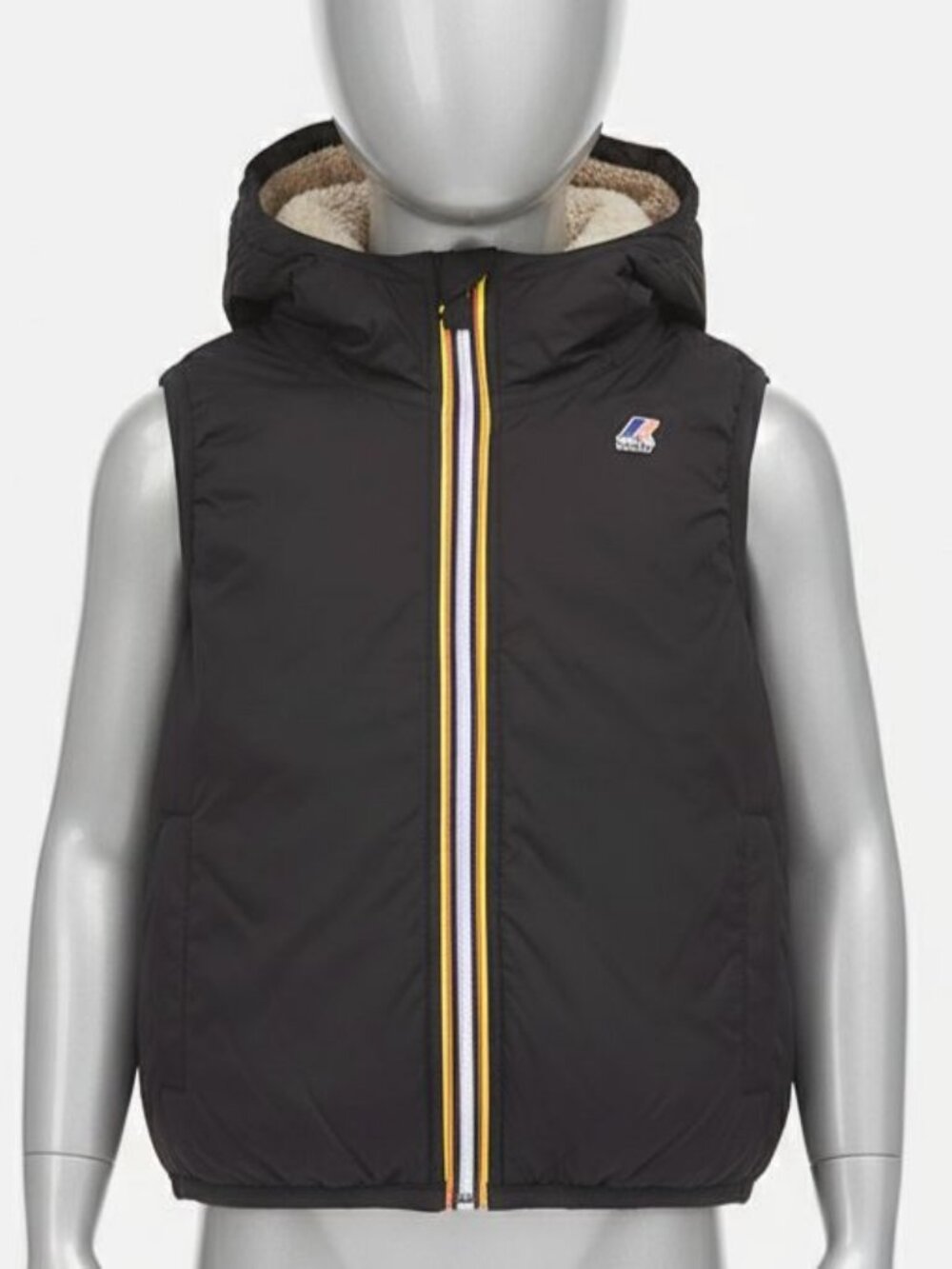 K-Way Unisex Toddler Black Orlan Orsetto Jacket Vest Size 3Y